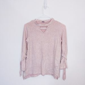 Poof! Girls Sparkle Long Sleeve Shirt Pink Large Sweater Top Glitter